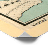 kaart van Potsdam Duitsland (1898) Poster (Hoek)