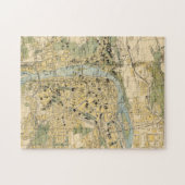 kaart van Praag Tsjechië (1905) Legpuzzel (Horizontaal)