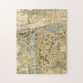 kaart van Praag Tsjechië (1905) Legpuzzel (Verticaal)