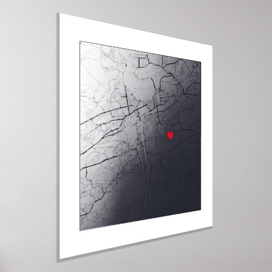 Kaart van Praag, Tsjechië Modern Elegant Gift Folie Afdrukken (Laagn)