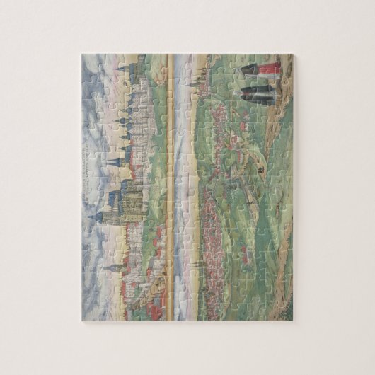 Kaart van Praag, van "Civitates Orbis Terrarum" do Legpuzzel (Verticaal)