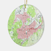 Kaart van Prescott Arizona (1973) Keramisch Ornament (Links)