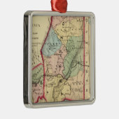 Kaart van Preston, Taylor, Barbour, Tucker countie Metalen Ornament (Rechts)