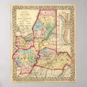 Kaart van Preston, Taylor, Barbour, Tucker countie Poster (Voorkant)