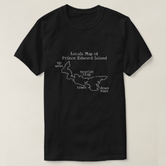 Kaart van Prince Edward Island T-shirt