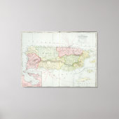  kaart van Puerto Rico (1901) Canvas Afdruk (Voorkant)
