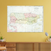  kaart van Puerto Rico (1901) Canvas Afdruk (Insitu (Woonkamer))