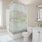  kaart van Puerto Rico (1901) Douchegordijn (In situ)