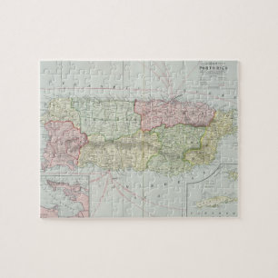 kaart van Puerto Rico (1901) Legpuzzel