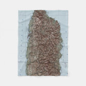  kaart van Puerto Rico (1952) Fleece Deken (Voorkant)