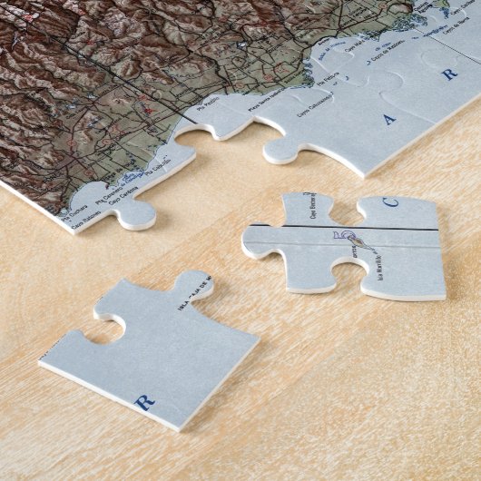  kaart van Puerto Rico (1952) Legpuzzel (Zijkant)