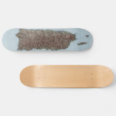  kaart van Puerto Rico (1952) Skateboard (Horizontaal)