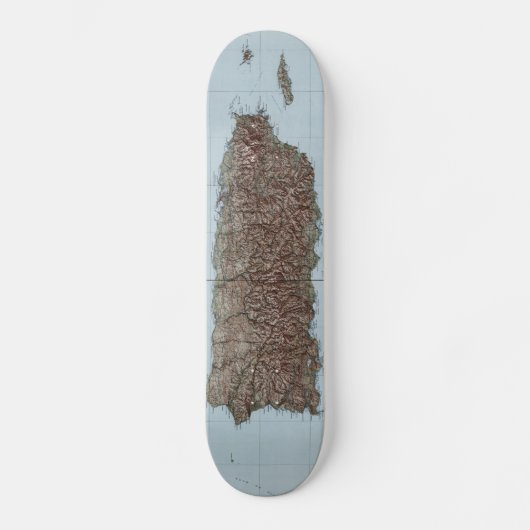  kaart van Puerto Rico (1952) Skateboard (Voorkant)