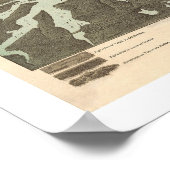 Kaart van Puget Sound Country in Washington 1891 Poster (Hoek)