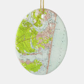  kaart van punt Pleasant NJ (1953) Keramisch Ornament (Rechts)