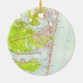  kaart van punt Pleasant NJ (1953) Keramisch Ornament (Achterkant)