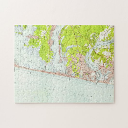  kaart van punt Pleasant NJ (1953) Legpuzzel (Horizontaal)