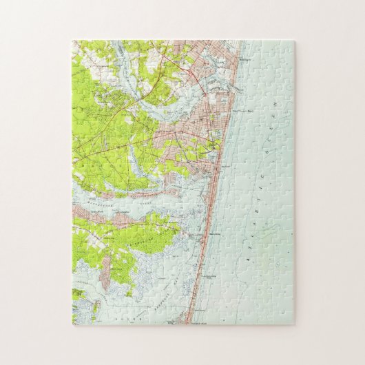 kaart van punt Pleasant NJ (1953) Legpuzzel (Verticaal)