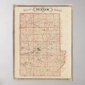 Kaart van Putnam County Poster (Voorkant)