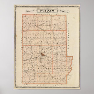 Kaart van Putnam County Poster