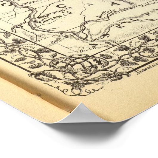 Kaart van Putnam, Kanawha, provincies Boone Poster (Hoek)