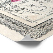 kaart van Quebec en New Brunswick (1870) Poster (Hoek)