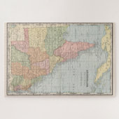 kaart van Queensland Australië (1901) Legpuzzel (Horizontaal)