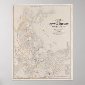  kaart van Quincy MA (1901) Poster (Voorkant)