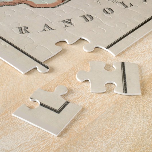  kaart van Quincy MA (1907) Legpuzzel (Zijkant)