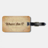 kaart van Railroad Lines met Funny Text Bagagelabel (Achterkant horizontaal)