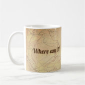 kaart van Railroad Lines met Funny Text Koffiemok (Links)