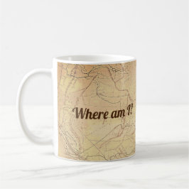 kaart van Railroad Lines met Funny Text Koffiemok