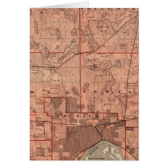 Kaart van Ramsey County, Minnesota (Voorkant)