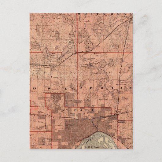 Kaart van Ramsey County, Minnesota (Voorkant)