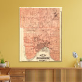 Kaart van Ramsey County, Minnesota Canvas Afdruk (Insitu (Woonkamer))