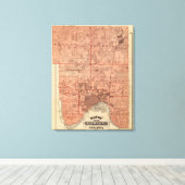 Kaart van Ramsey County, Minnesota Canvas Afdruk (Insitu (Houten vloer))