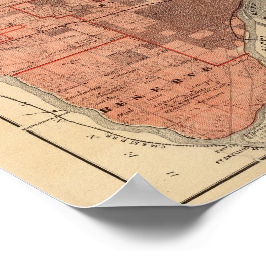 Kaart van Ramsey County, Minnesota Poster (Hoek)