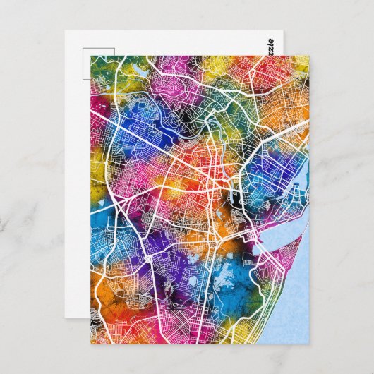 Kaart van Recife Brazilië (Voorkant / Achterkant)