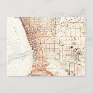  kaart van Redondo Beach & Torrance CA (1934)