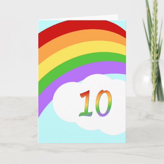 Kaart van regenboogdagen voor de 10-jarige (Voorkant)