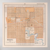  kaart van Regina Saskatchewan (1915) Poster (Voorkant)