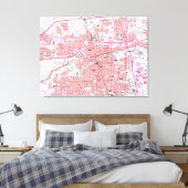  kaart van Reno Nevada (1967) Canvas Afdruk (Insitu (Slaapkamer))