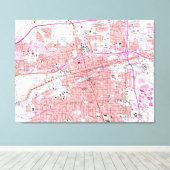  kaart van Reno Nevada (1967) Canvas Afdruk (Insitu (Houten vloer))