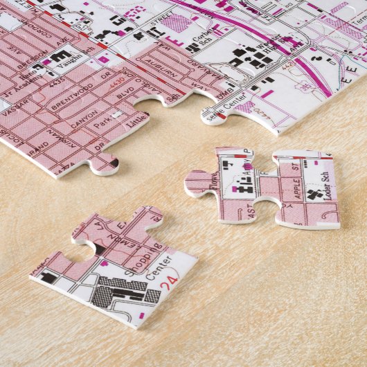  kaart van Reno Nevada (1967) Legpuzzel (Zijkant)