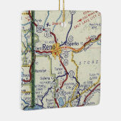 kaart van Reno Nevada Keramisch Ornament (Rechts)