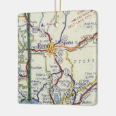 kaart van Reno Nevada Keramisch Ornament (Links)