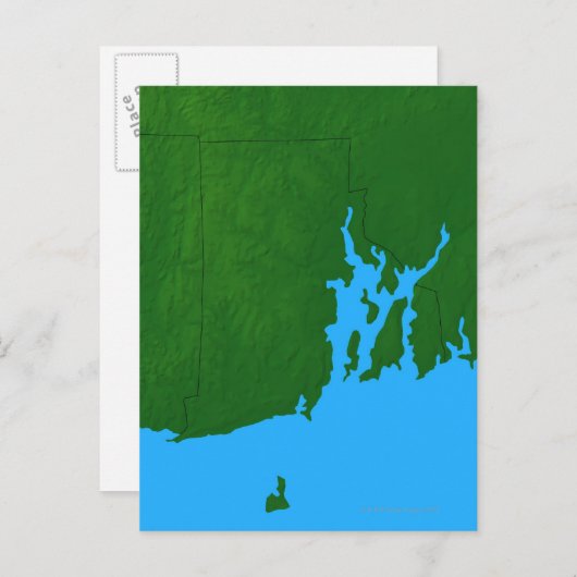 Kaart van Rhode Island (Voorkant / Achterkant)