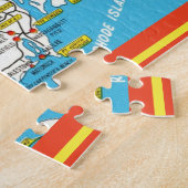 Kaart van Rhode Island 11 x 14 Puzzel (Zijkant)