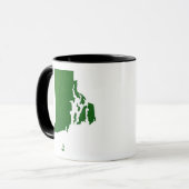 Kaart van Rhode Island 2 Mok (Voorkant links)