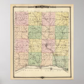 Kaart van Richland County, staat Wisconsin Poster (Voorkant)